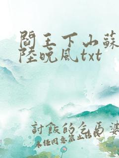 阎王下山苏文,陆晚风txt