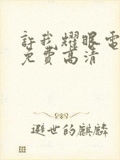 许我耀眼电视剧免费高清