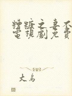 糟糠之妻不可欺电视剧免费观看