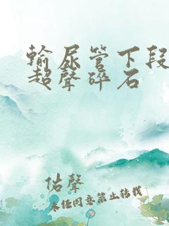 输尿管下段结石超声碎石