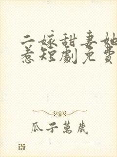 二嫁甜妻她不好惹短剧免费观看