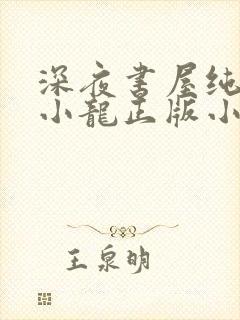 深夜书屋纯洁滴小龙正版小说