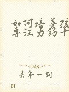 如何培养孩子的专注力的十种方法