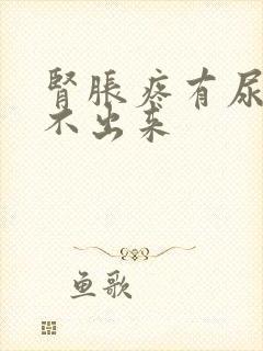 肾胀疼有尿意尿不出来