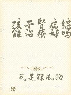 孩子肾病综合症能治疗好吗