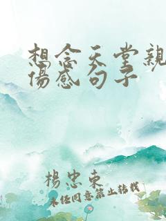 想念天堂亲人的伤感句子