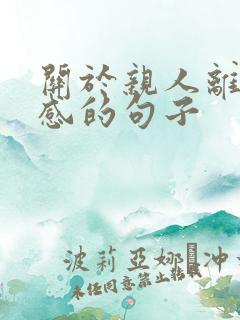 关于亲人离世伤感的句子