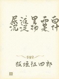 尿液里面白色的沉淀物是什么