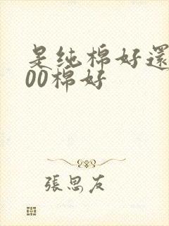 是纯棉好还是100棉好