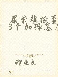 尿常规检查隐血3个加号怎么回事