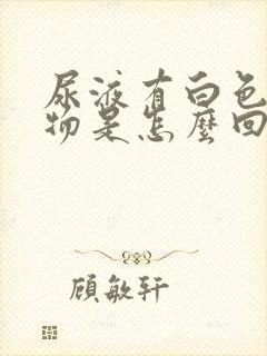 尿液有白色混浊物是怎么回事