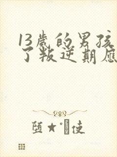 13岁的男孩到了叛逆期应该怎么教