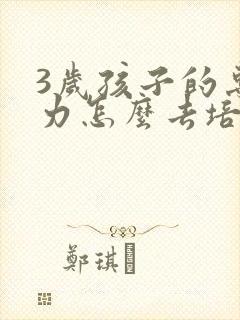 3岁孩子的专注力怎么去培养