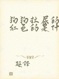 狗狗拉尿的出来红色的是什么东西