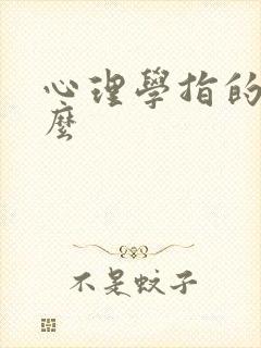 心理学指的是什么