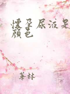 怀孕尿液是什么颜色