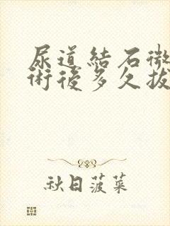 尿道结石微创手术后多久拔尿管