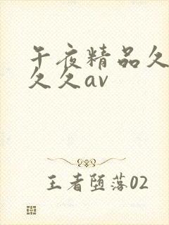 午夜精品久久久久久av