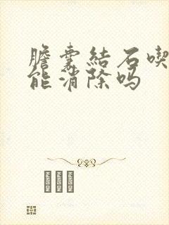 胆囊结石吃中药能消除吗