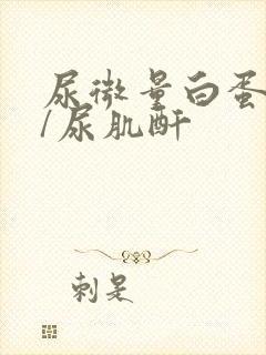 尿微量白蛋白高/尿肌酐