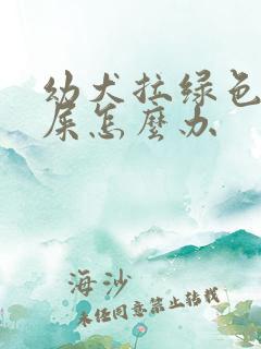 幼犬拉绿色的稀屎怎么办