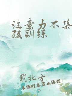 注意力不集中小孩训练