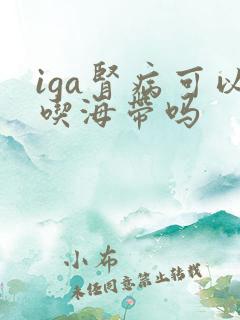 iga肾病可以吃海带吗