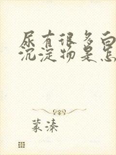 尿有很多白色的沉淀物是怎么回事