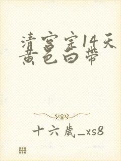 清宫完14天有黄色白带