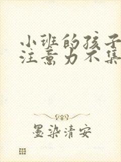 小班的孩子上课注意力不集中