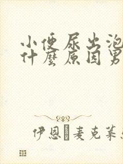 小便尿出泡泡是什么原因男性