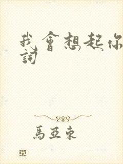 我会想起你 歌词