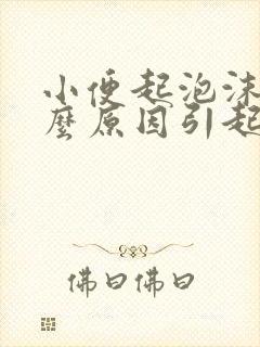 小便起泡沫是什么原因引起的