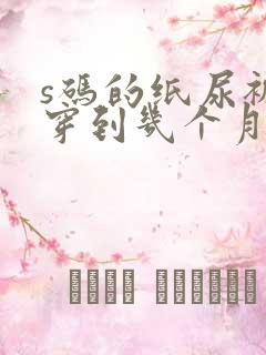 s码的纸尿裤能穿到几个月