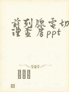 前列腺电切术护理查房ppt