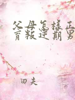 父母怎样正确教育叛逆期男孩子