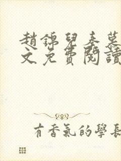 赵锦儿秦慕修全文免费阅读