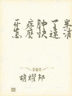 牙疼肿了半边脸怎么快速消肿