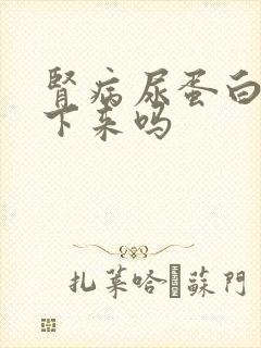 肾病尿蛋白能降下来吗