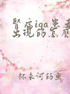 肾病iga患者出现的怎么治疗