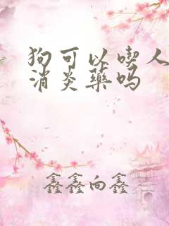 狗可以吃人用的消炎药吗