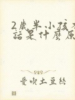 2岁半小孩不说话是什么原因