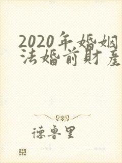 2020年婚姻法婚前财产分割