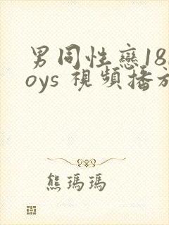 男同性恋18boys 视频播放