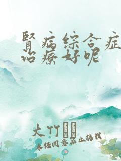 肾病综合症怎么治疗好呢