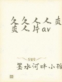 久久人人爽人人爽人片av