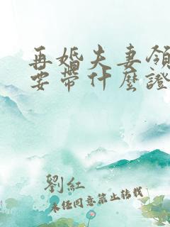 再婚夫妻领证需要带什么证件