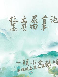 拉出尿有泡泡是怎么回事