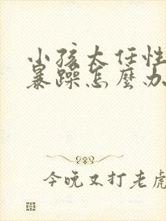 小孩太任性脾气暴躁怎么办