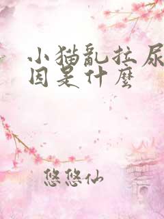 小猫乱拉尿的原因是什么